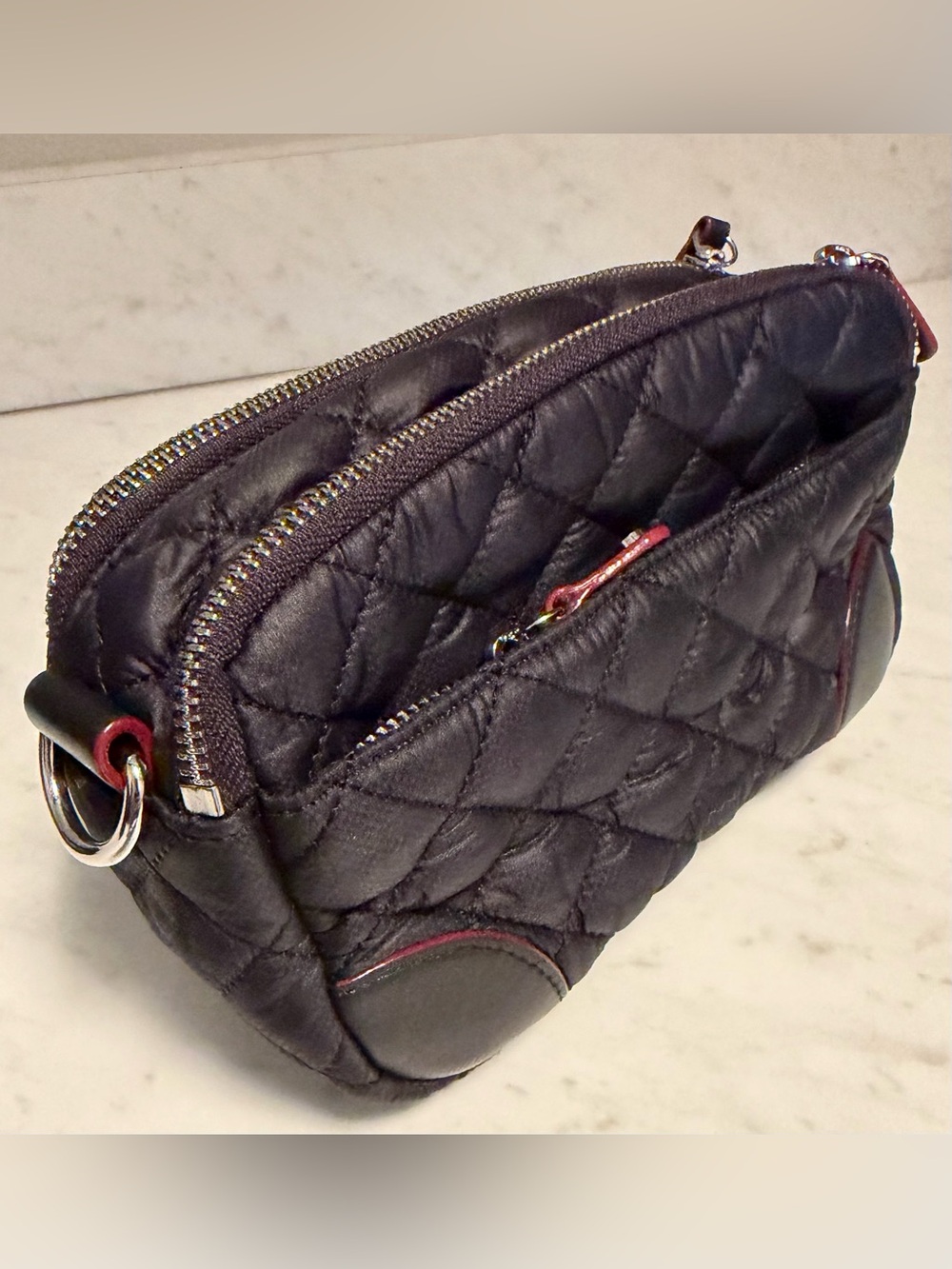 MZ WALLACE MINI Crosby Nylon Crossbody Purse - Black - Picture 3 of 5